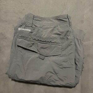 Columbia Omni Shade Men's Convertible‎ Outdoor Hiking Pants Gray Size 36x32